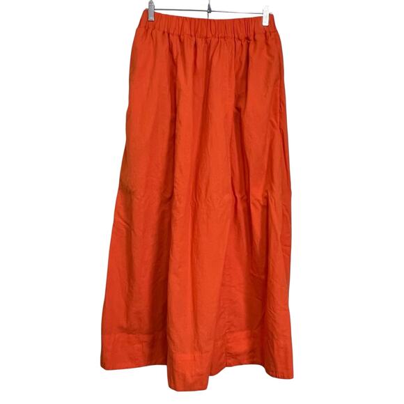 Topshop Dresses & Skirts - Topshop Orange Maxi Skirt US 6 Cotton Viscose Elastic Waist Lined Skirt